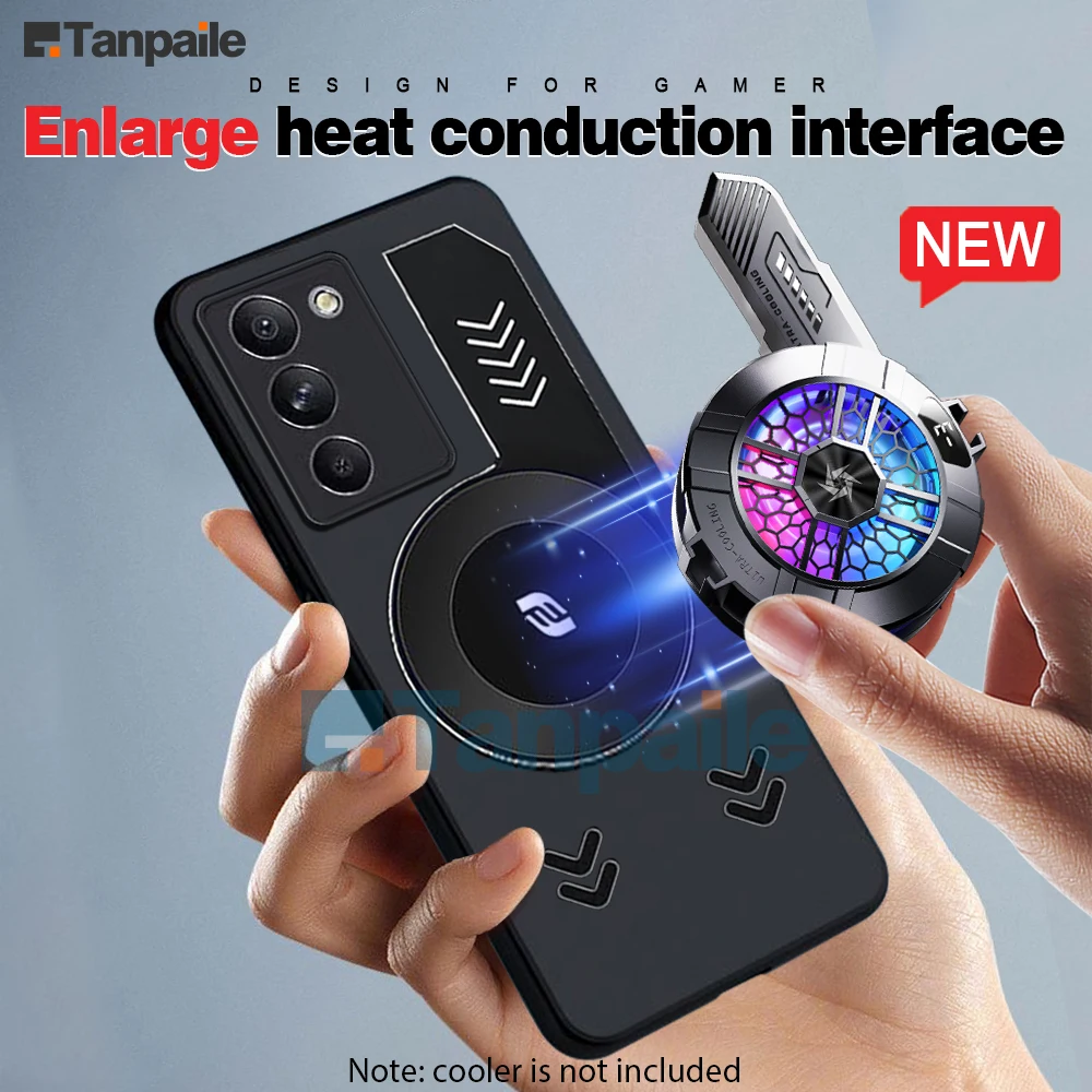 Tanpeile- For Lenovo Legion Y70 Cooling Case Soft Silicone Magnetic Shockproof Gaming Heat Dissipation Funda