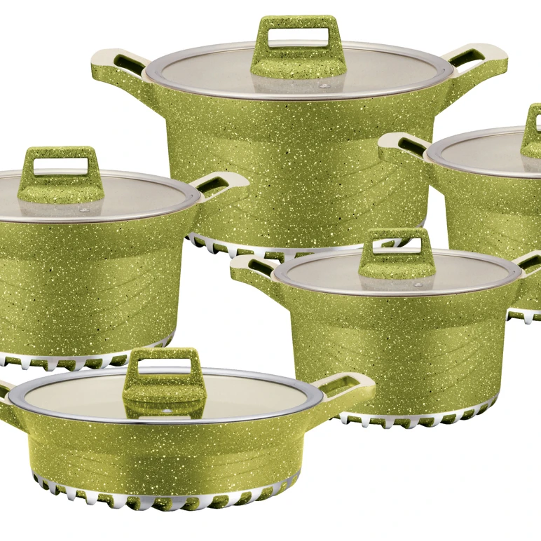 Kitchen High Quality 10pcs or 6pcs Aluminium Cookware