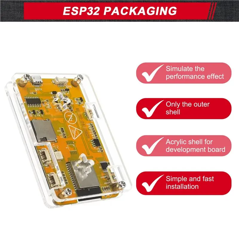 AA87 1 PCS Acrylic Case Protective Shell Transparent For 2.8 Inch Display Screen ESP32 Development Board LCD TFT Module
