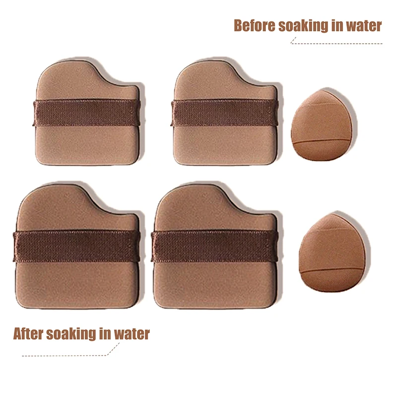 4/5/6/10Pcs Chocolate Cosmetic Puff Make Up Sponges Wet Dry Use For Face Eye Contouring Shadow Cosmetic Foundation Concealer