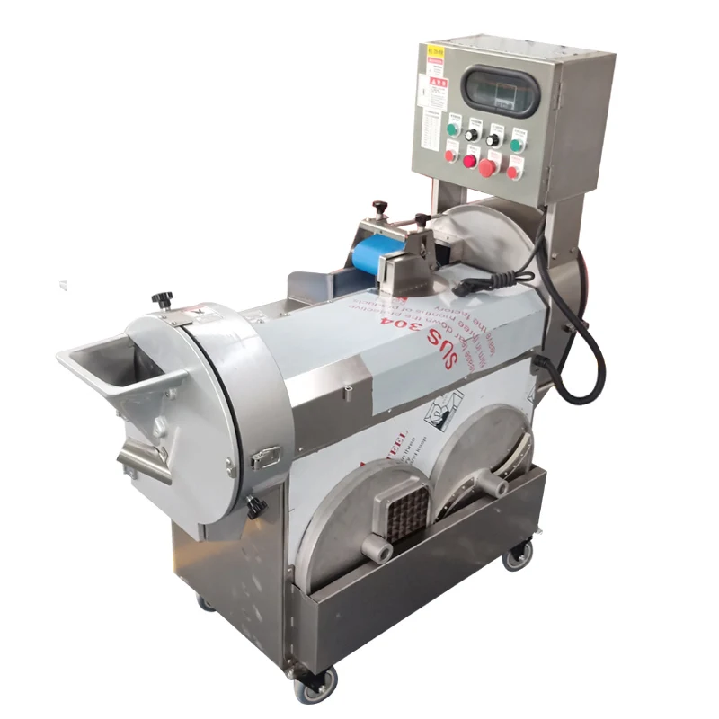 Electric Vegetable Fruit Cutter Double Heads Machine Banana Carrot Potato Dice Cutting Machine Vegetables For Kitchen Restaurant