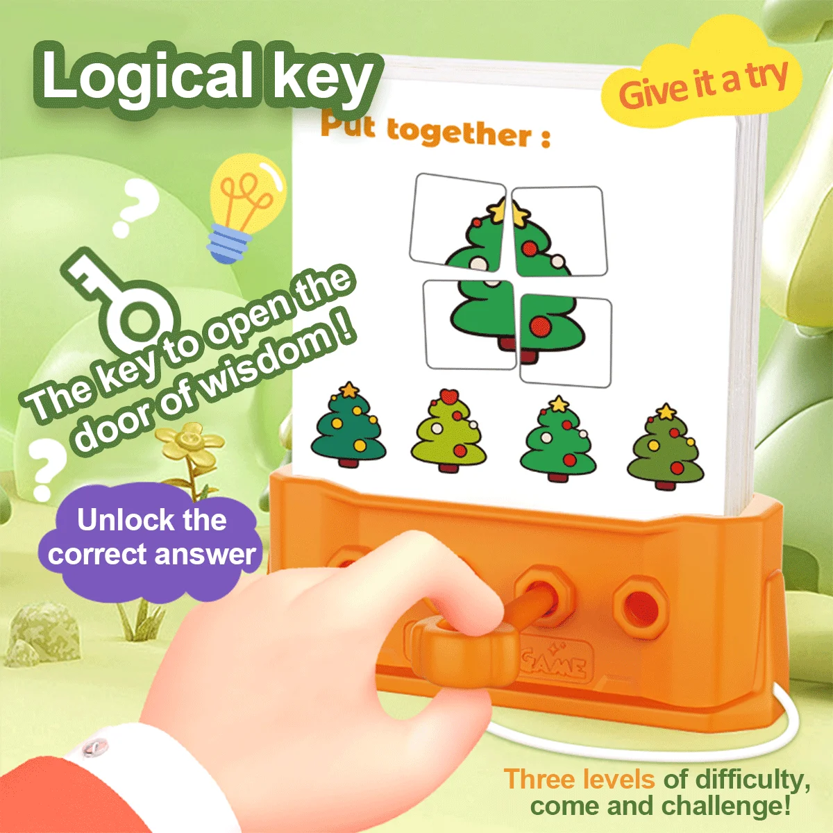 Logic Key Unlock Kids Toy, Montessori Early Learning, Color Recognition, Math Skills, Logic Training, 80 Levels, Birthday Gifts