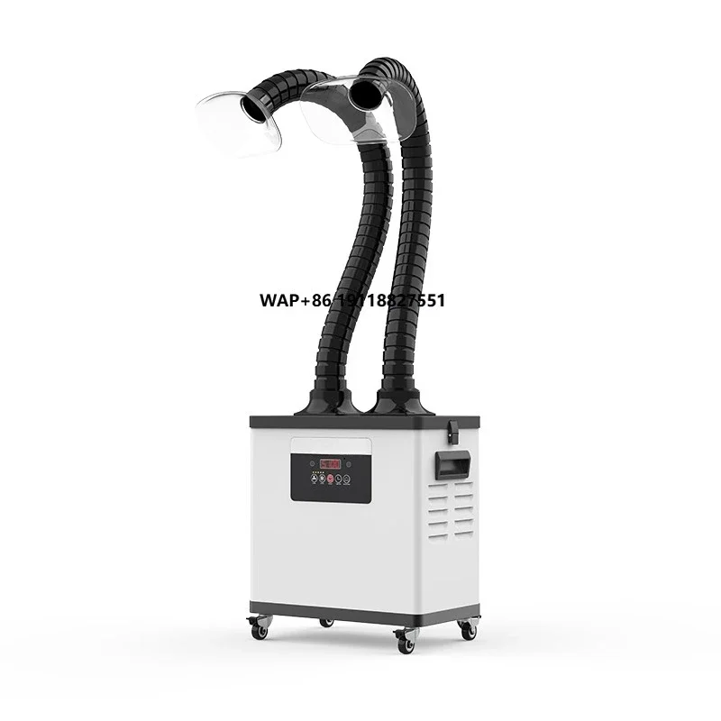 

New Portable 200W Double Suction Head Fume Extractor HEPA Filter Cleaning Equipment 99.97% Efficiency for Metal Welding
