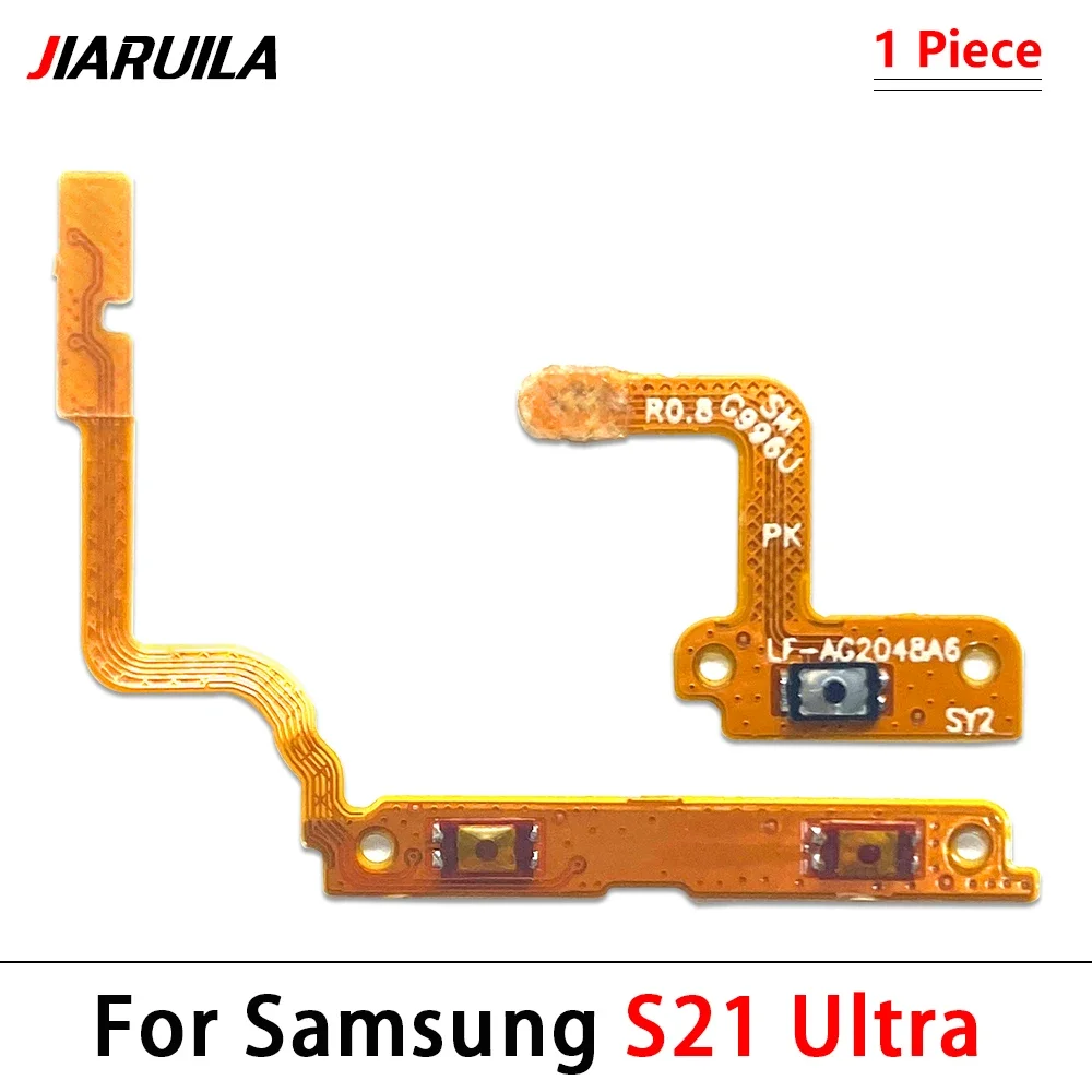 New For Samsung S20 S21 S22 S23 S24 Plus Ultra Fe Power On Off Volume Side Button Key Flex Cable Replacement Parts