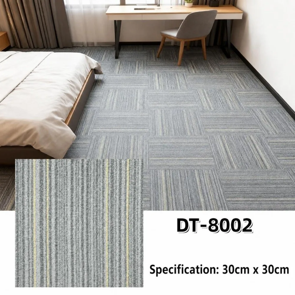 Imitation Carpet Texture PVC Floor Tile Waterproof Wear Resistant Floor Cover Self Adhesive Anti Slip Wall Floor Decal