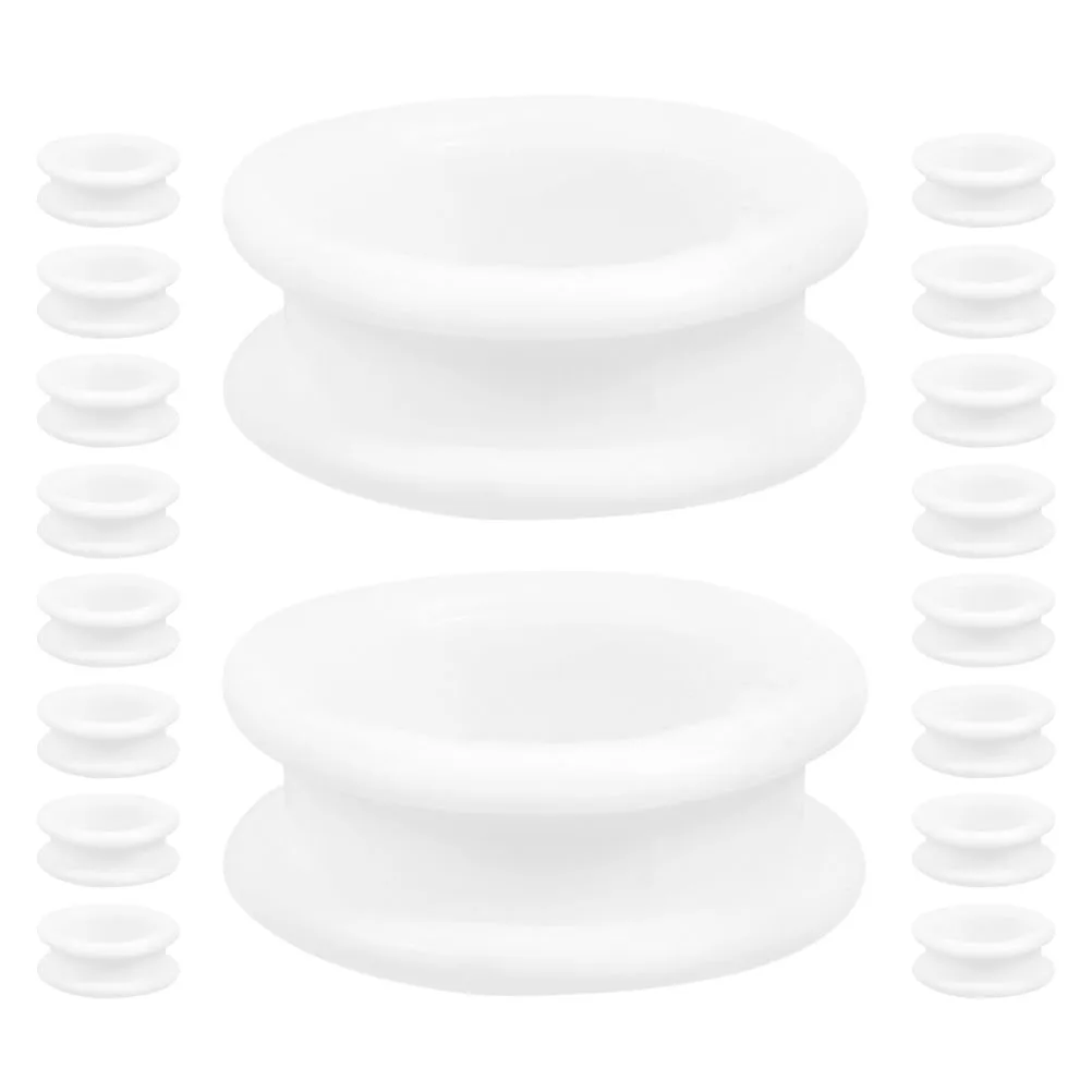 

18pcs Silicone Finger Rings for Scissors Soft Rubber Barber Shears Grips Haircutting Inserts Pet Grooming Accessories Dog Hair