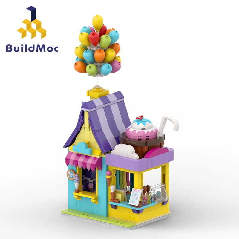 Ice Cream House Building Blocks Sets Dessert Shop Bricks Building Blocks Creative Streetscape Model Toys for Kids Birthday Gifts