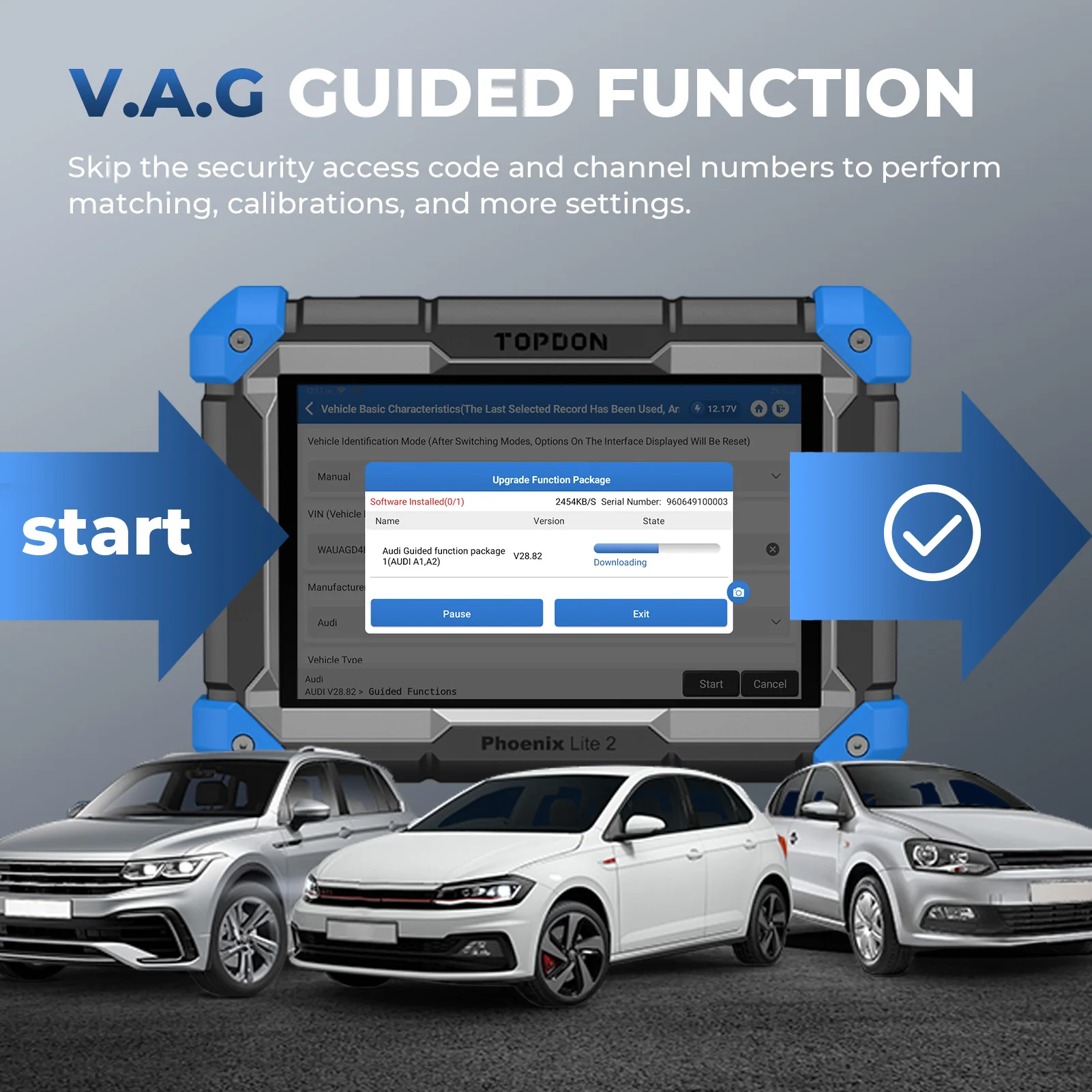 Topdon Phoenix Lite 2 OBD2 Car Diagnostic Tool Proffessional ECU Coding Scanner VAG Bi-Directional Automotive Tools Active Test