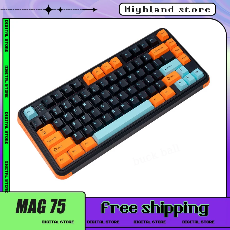 VALKYRIE VK MAG 75 Esports Magnetic Axis Mechanical Keyboard 8K Return Rate 0.01 Accuracy Hot plug RGB Custom Gaming Keyboard