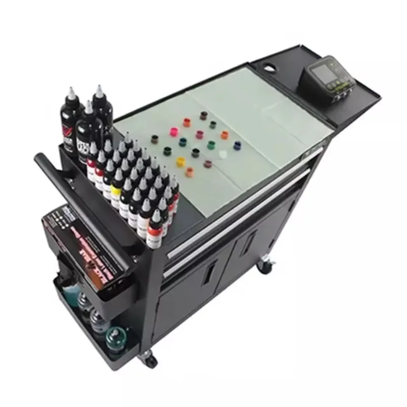 Professional Premium Tattoo Work Station, Rolling Trolley Cart, Portable Tattoo Equipment, Salon Furniture, Adjustable Shelving