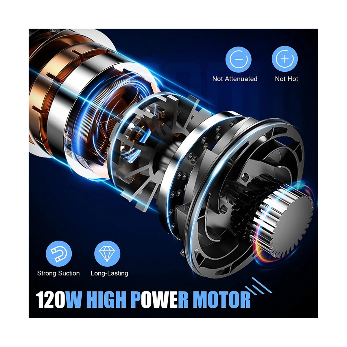 A14G-Hand Vacuum Cleaner Cordless Portable Handheld Vacuum Rechargeable Small Car Vacuum with 120W High Power