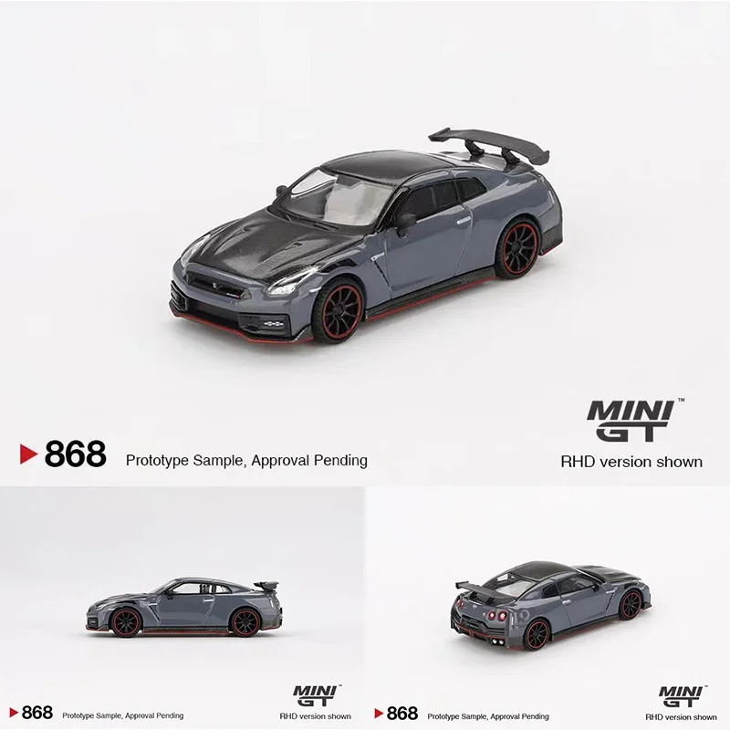 

PreSale MINIGT 868 1:64 GTR R35 2024 Stealth Gray Diecast Diorama Model Collection Miniature Toy