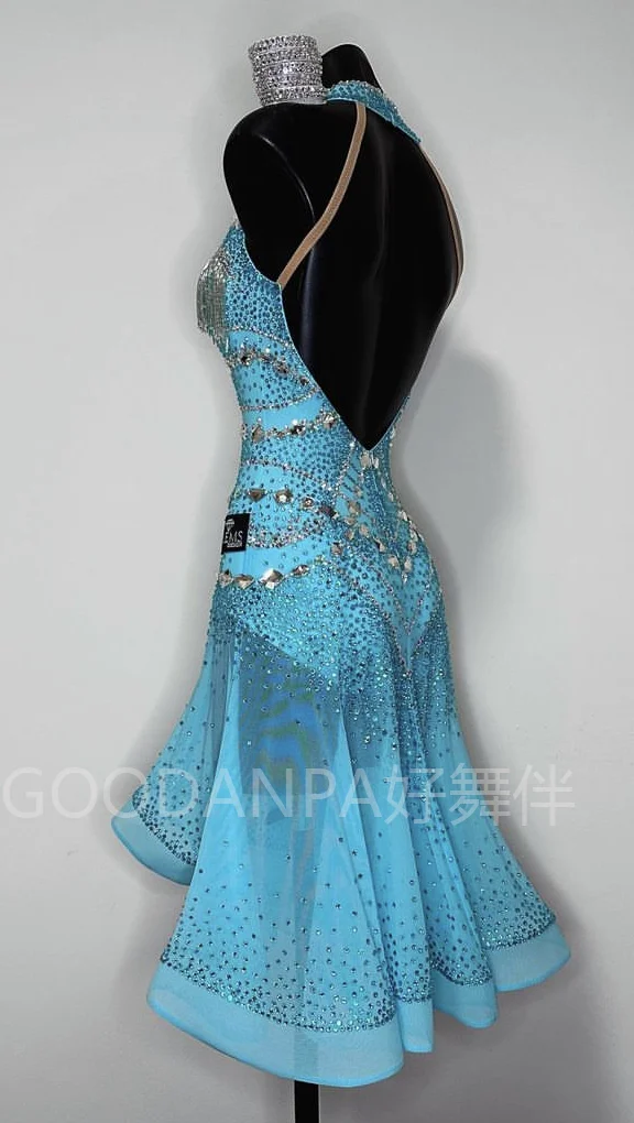 Latin dress lady latin dance dress women competitionlatin dress girls dress latin costume rhinestones