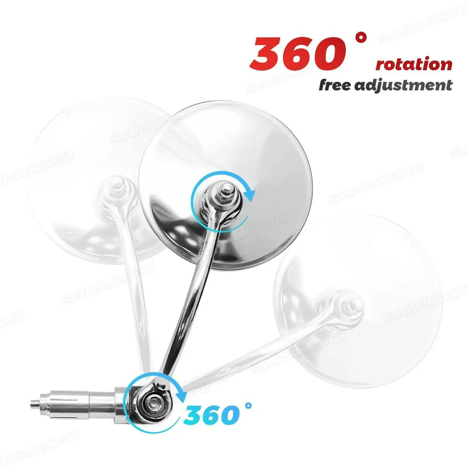

2Pcs Motorcycle Mirror High Performance Attachment Repair Parts Accessories