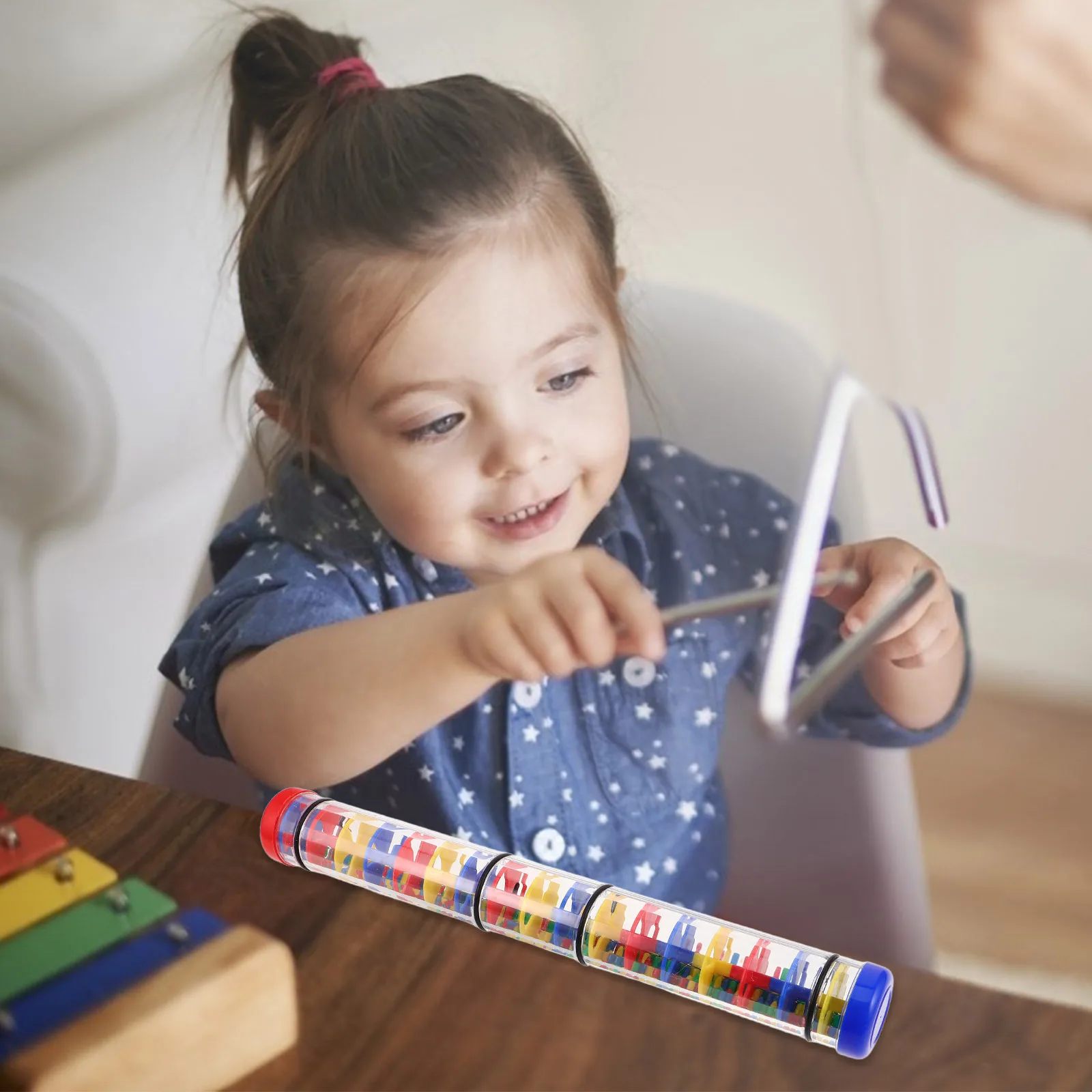 

Auditory Stimulation Rain Maker for Toddlers - Flip-Activated Music Sensory Instrument - Enhances Imagination and Cognitive