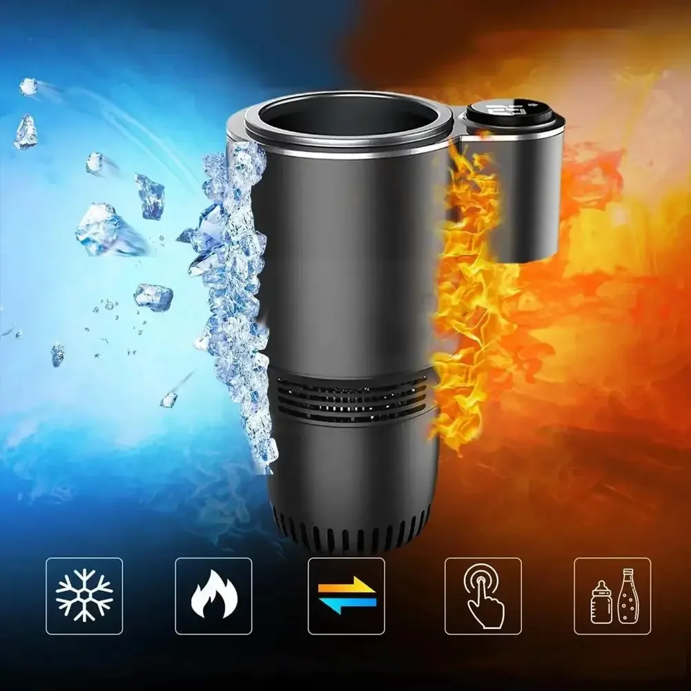 Mini Cup Warmer Car Cup Cooler Summer And Winter Beverages 95*130*180mm Compact Car Design Cooling Temperature 0