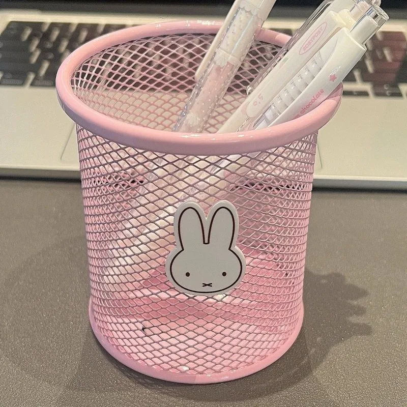 New Miffy Cute Creative Animation Peripheral Desktop Pen Conner Secondary Cartoon Kawaii Large Capacity Desktop Storage Can Gift view 2