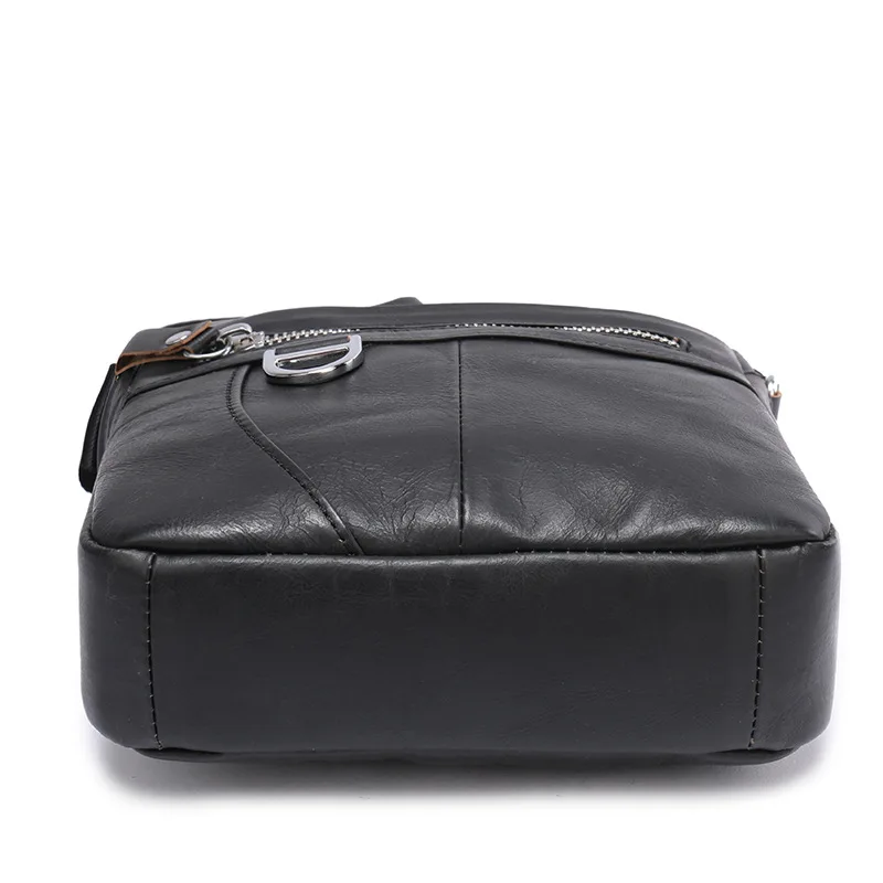 Bolsa De Ombro Crossbody De Couro De Cera Para Homens, Maleta De Couro Genuíno, Sacos De Mensageiro, Novo