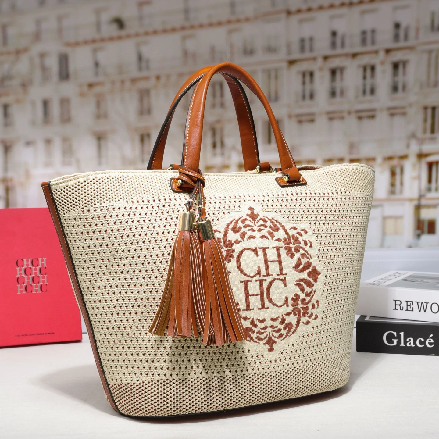 2025 Woven Tote Bag for Women - Lightweight Beach Basket Bag, Large Capacity Crochet Shoulder Bag, Casual Market Shopping Bag