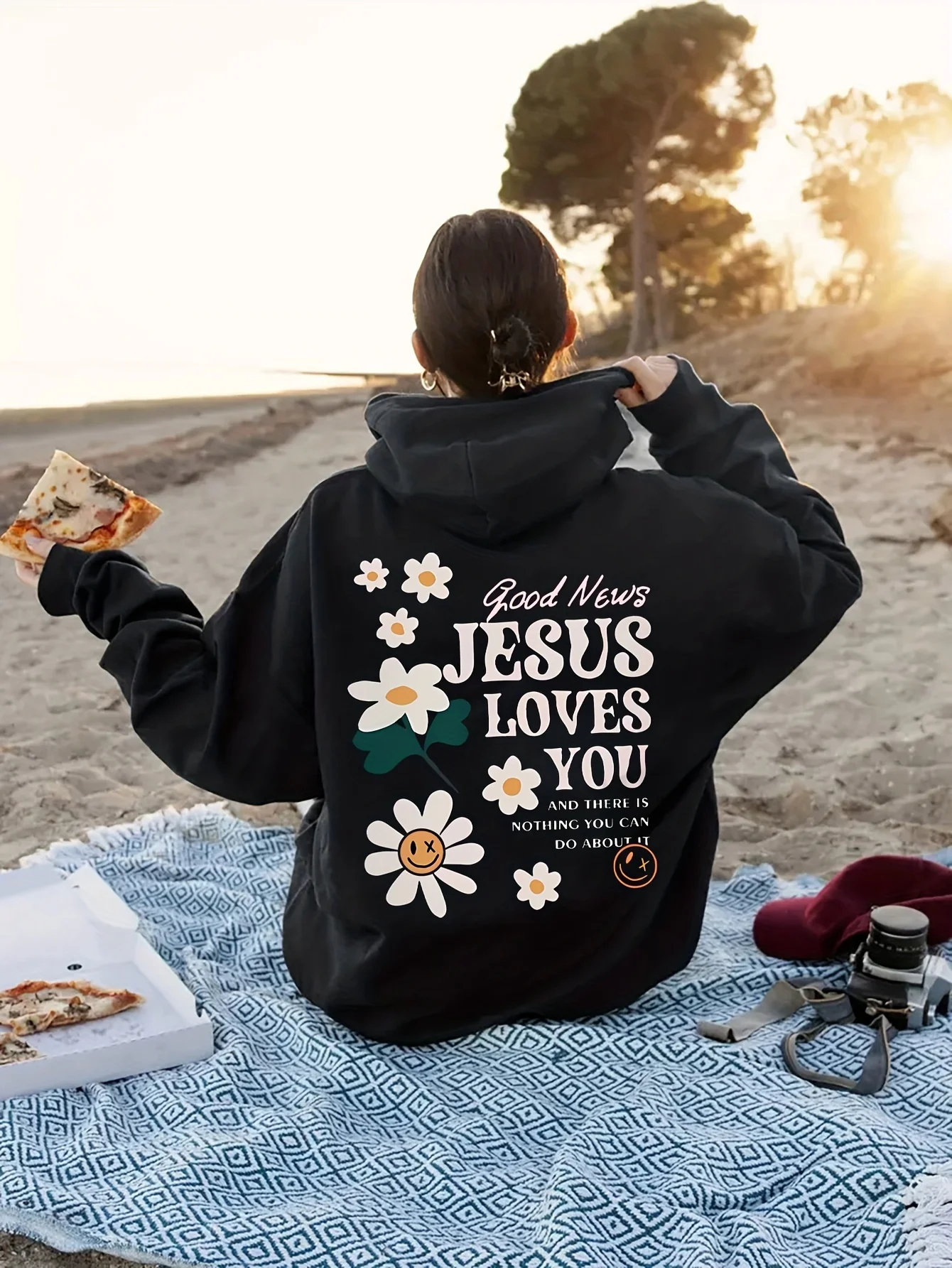 

Personalized Letter Flowers Graphic Printing Autumn and Winter Cotton Hoodies for Men and Women Leisure Outdoor Street Sports