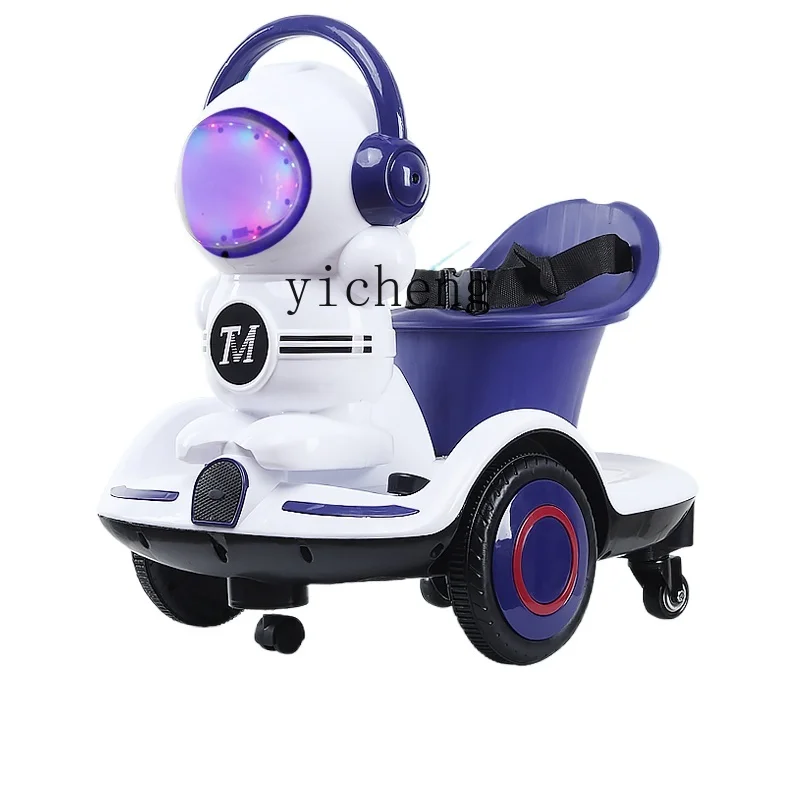 Tqh Children\'s Electric Car Boys and Girls Remote Control Toy Car Seated Baby Baby Double Drive Four-Wheel Drift Car