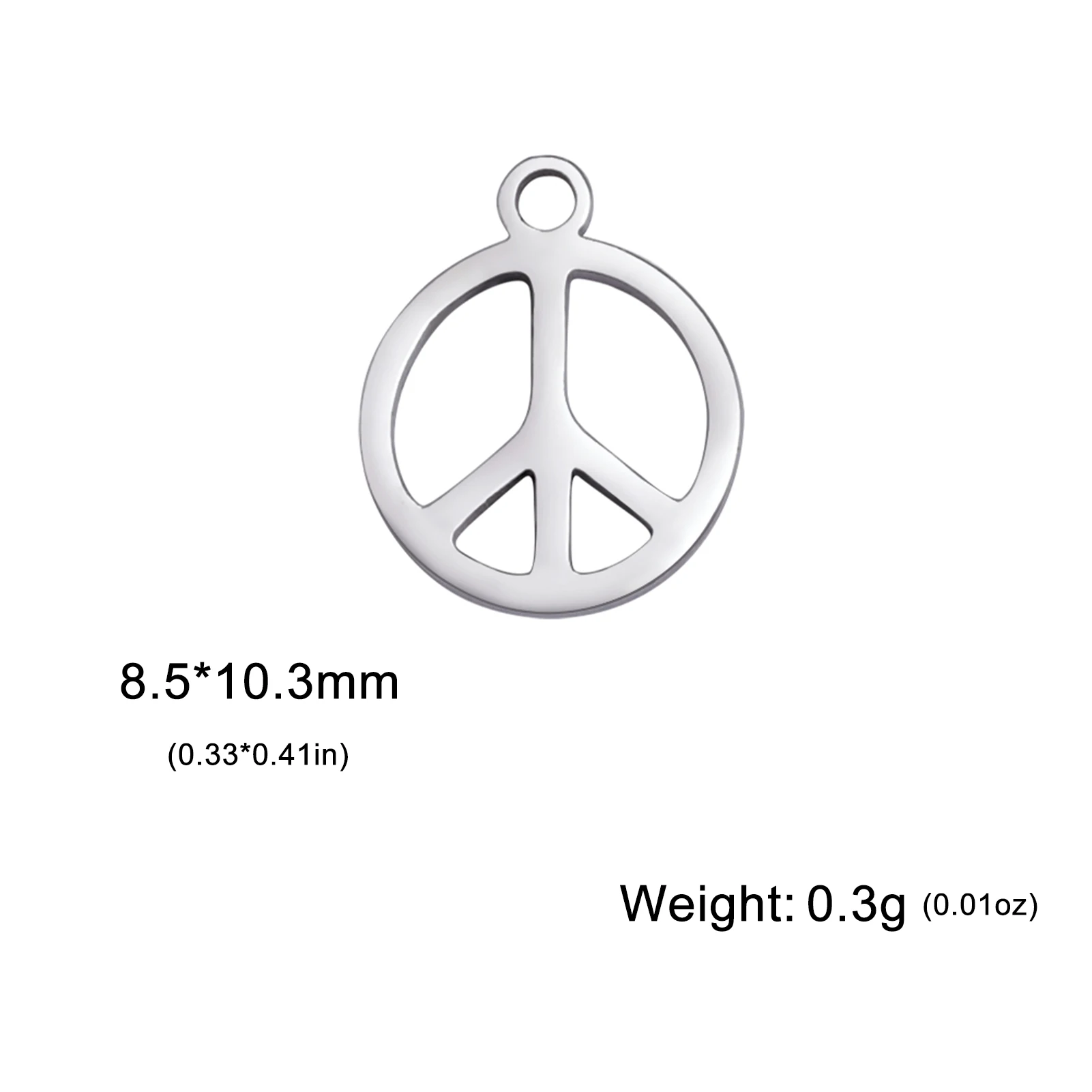 Hippie Style Peace Sign Pendant Peace Symbol Jewelry Stainless Steel 1960s Party Accessory Necklace for Men Women