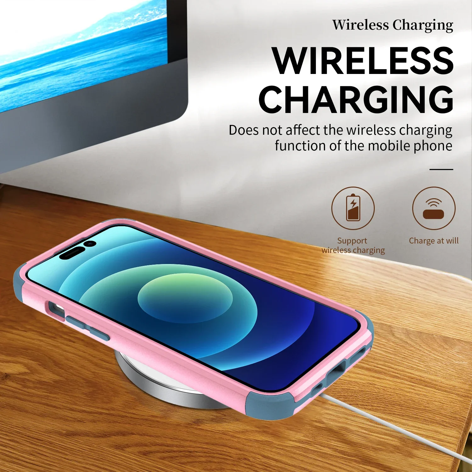 درع هجين شديد التحمل للآيفون ، صندوق جراب 3in 1 Otter ، غطاء عسكري صلب للصدمات ، آيفون 16 ، 15 ، 14 ، 13 ، 12 ، 11 ، XR ، XS ، Pro Max ، 7 ، 8 زائد