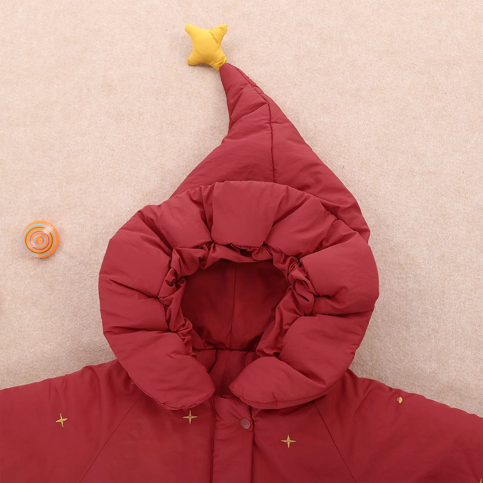 الرضع طباعة سميكة مقنعين السروال القصير الشتاء الدافئة سنوسويت ملابس خارجية سحاب أكمام طويلة مبطنة بالقطن بذلة للحزب اليومي