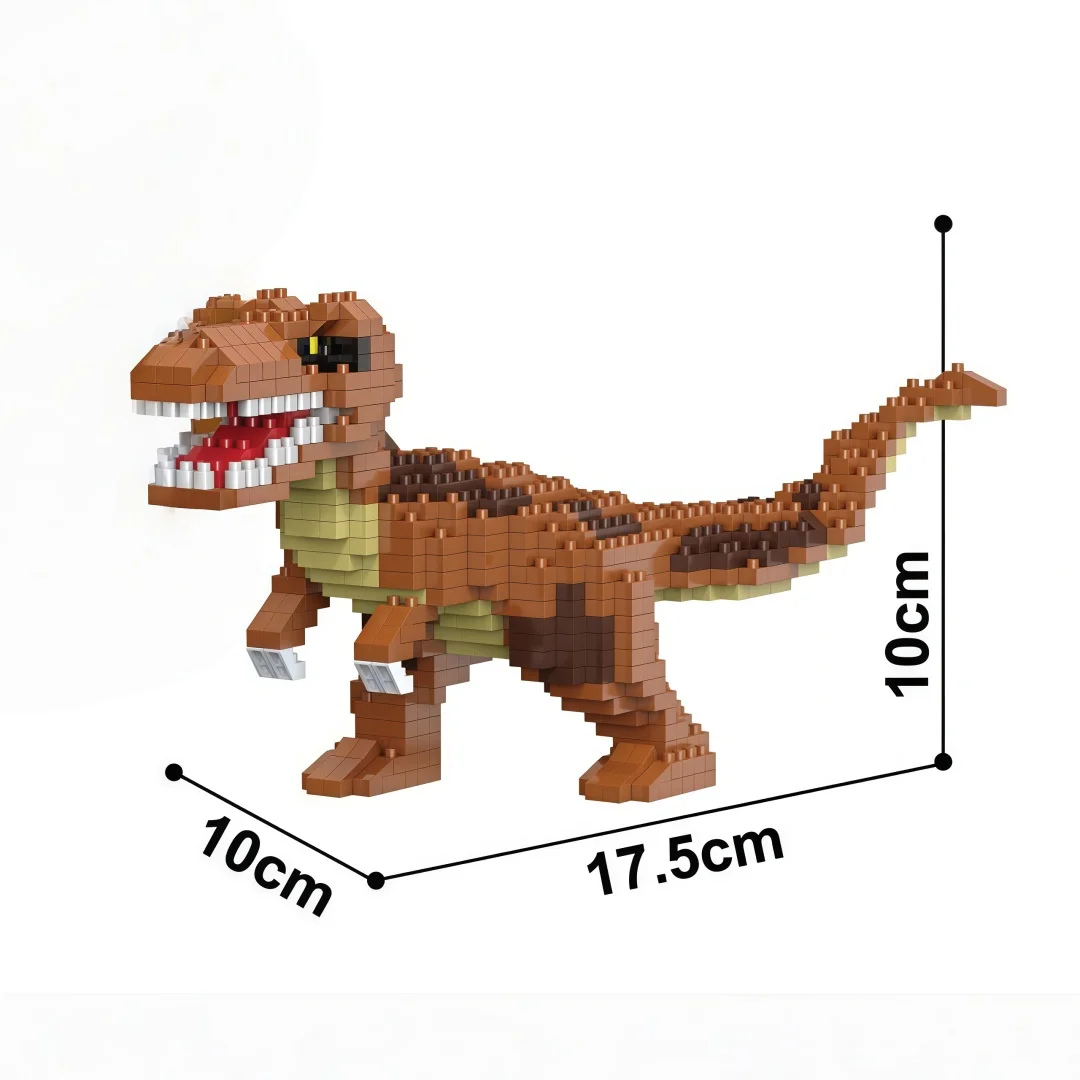 T-Rex Plesiosaurier Dinosaurier Mikro-Bausteine Spielzeug – Kreatives Lerngeschenk für Kinder, Geburtstagsparty-Geschenk, Weihnachtsbaumschmuck – Detail 10
