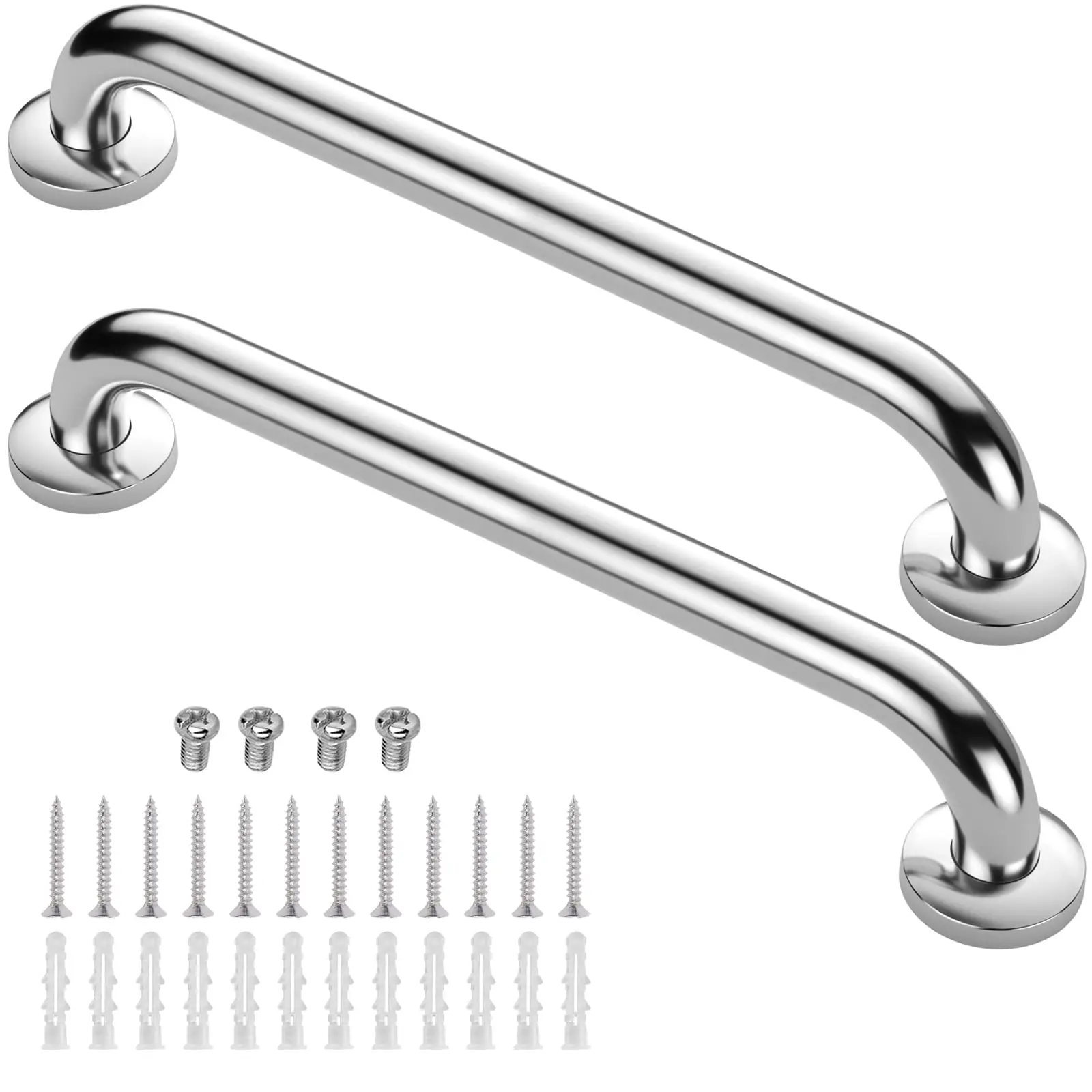 

2 Pack Anti Slip Shower Grab Bathroom Grab Bar, Safety Hand Rail Support Handicap Elderly Senior Assist Bath Handle