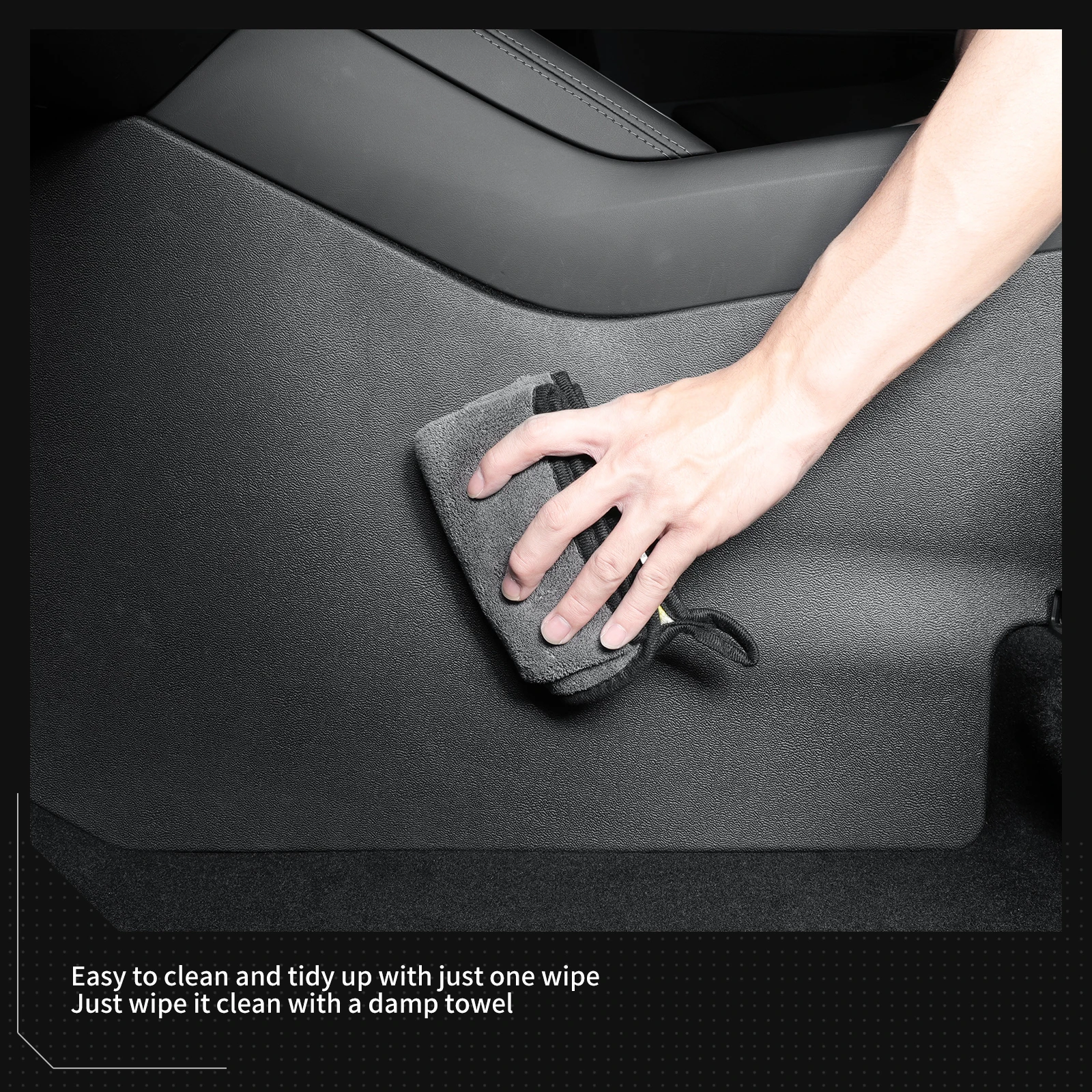 LUCKEASY Linkslenker für Tesla Model Y Juniper 2025 2026 LHD Anti-Schmutz-Schutzpolster Mittelkonsole Seiten-Anti-Kick-Polster TPE – Detail 7