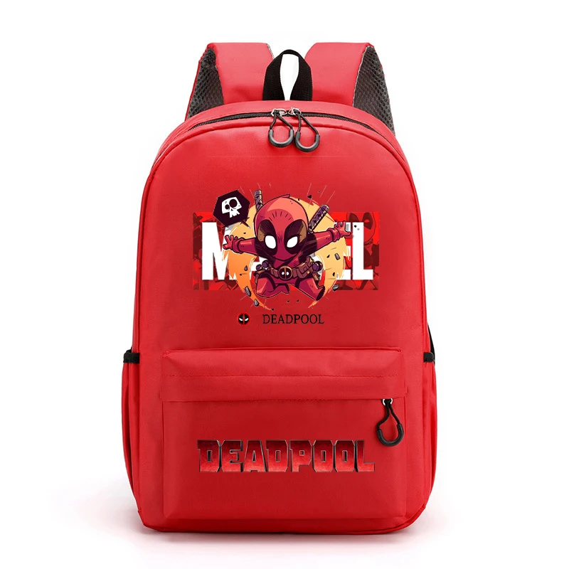 Deadpool Marvel School Bag Student Kids for Book Movie Cartoon Printed Children Backpack Teenager Adult Office Supplies Knapsack