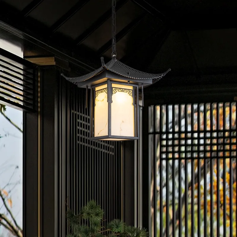 Outdoor waterproof Chinese door eaves chandelier courtyard palace pavilion promenade B & B hotel outdoor lighting