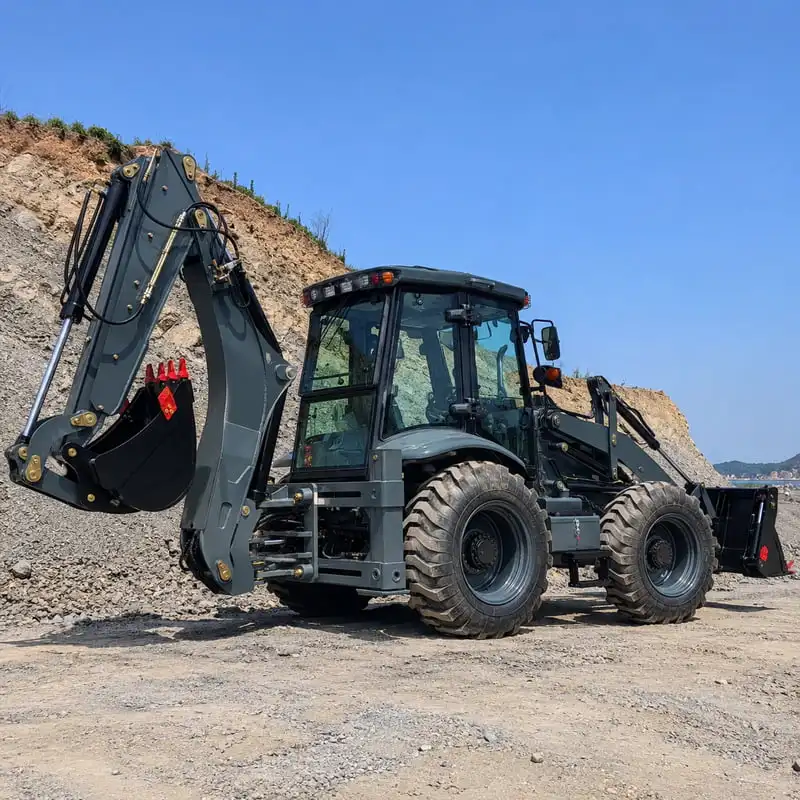 High Mobility Customized Attachment Setup Mini Backhoe Loader Diesel Hydraulic Power 4x4 Backhoe Loader for Soil Handling