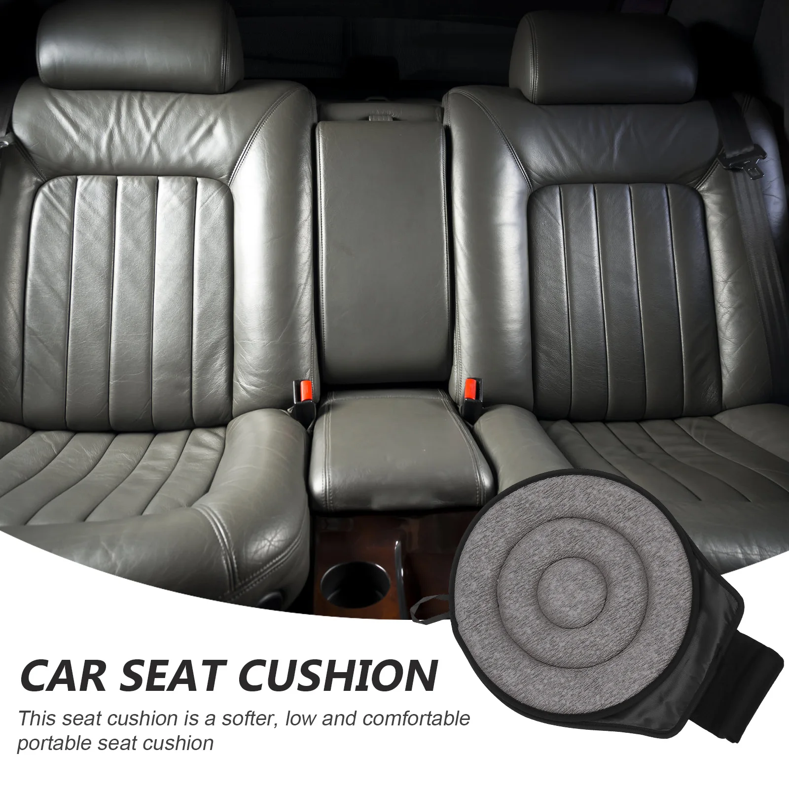 

Multifunctional Swivel Chair Pad Rotating Seat Cushion Car Gray Double Ring Non Slip Lightweight Portable Home Use Reusable Pads