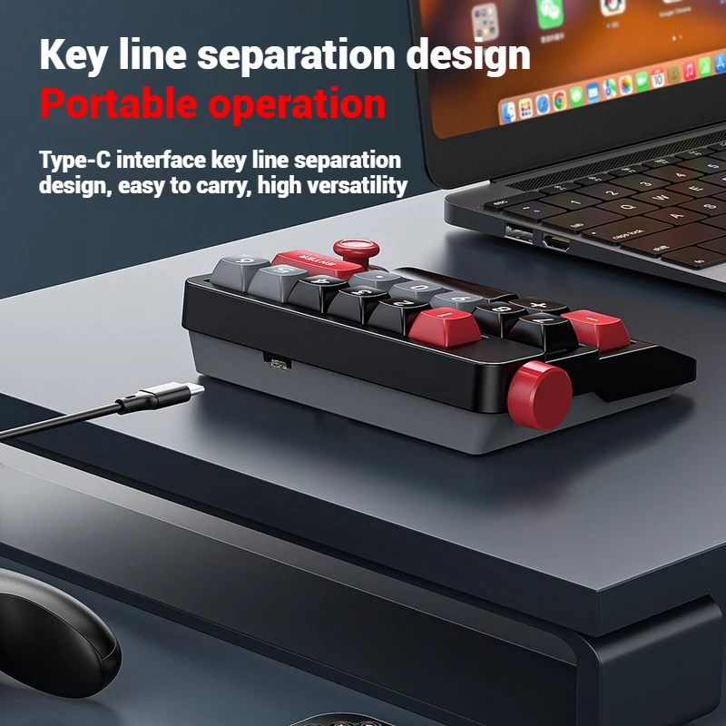 لوحة مفاتيح الألعاب الميكانيكية الجديدة مقبض الروك برمجة ماكرو مخصص Rgb 19key زر صغير لوحة مفاتيح الألعاب الرقمية Macropad Numpad
