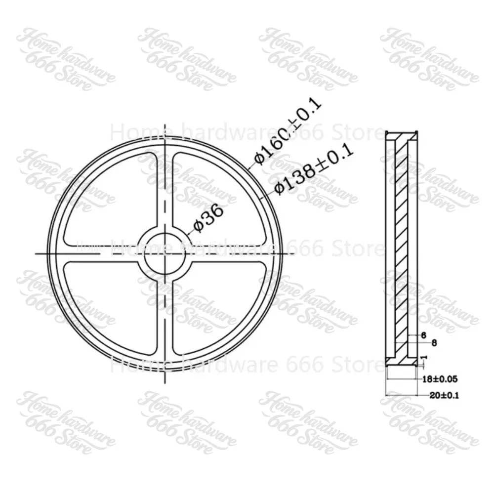 

Aluminum Encoder Meter Wheel, Synchronous Wheel, Length Measuring Rubber Wheel, Perimeter 500mm Hole, 6mm, 8mm, 10mm, 12mm, 15mm