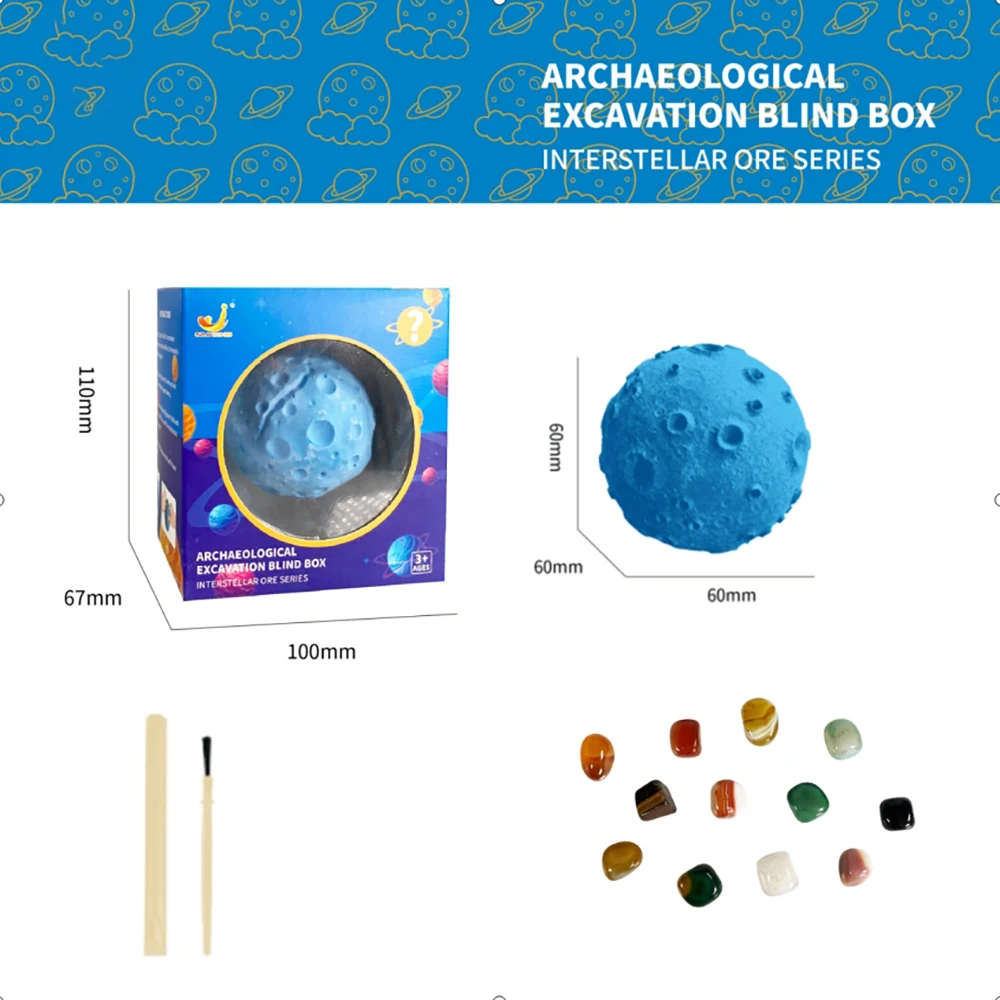 Kinder Archäologisches Graben Spielzeug Schatz Planet Edelstein Erz Erkundung des Sonnensystems Bergbau Wissenschaft Lernspielzeug – Detail 4