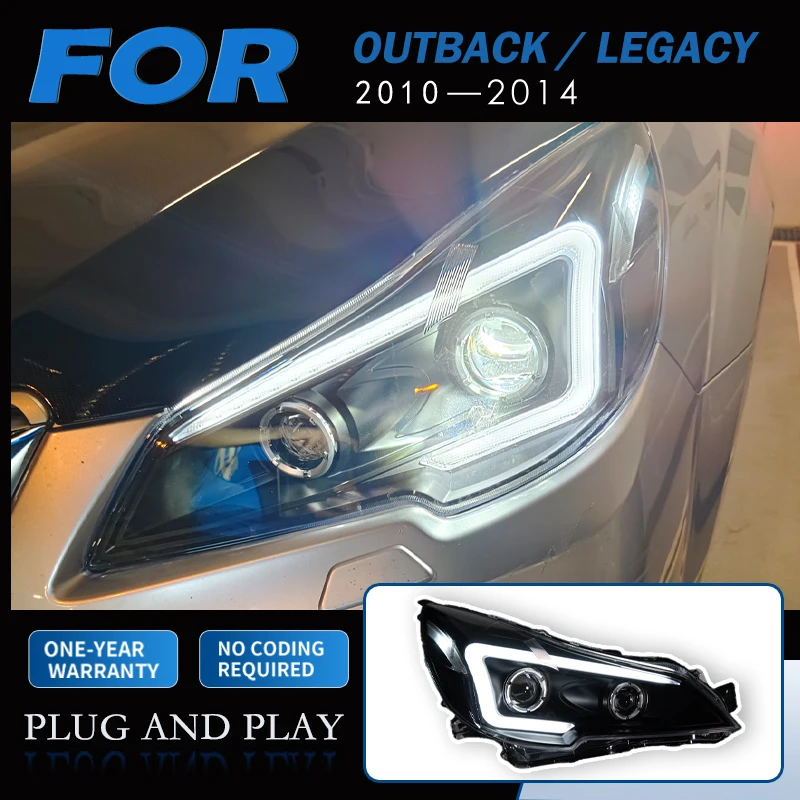 Headlight For Outback/Legacy  LED Headlights 2010-2014 Head Lamp Legacy Car Styling DRL Signal Projector Lens Auto Accessories