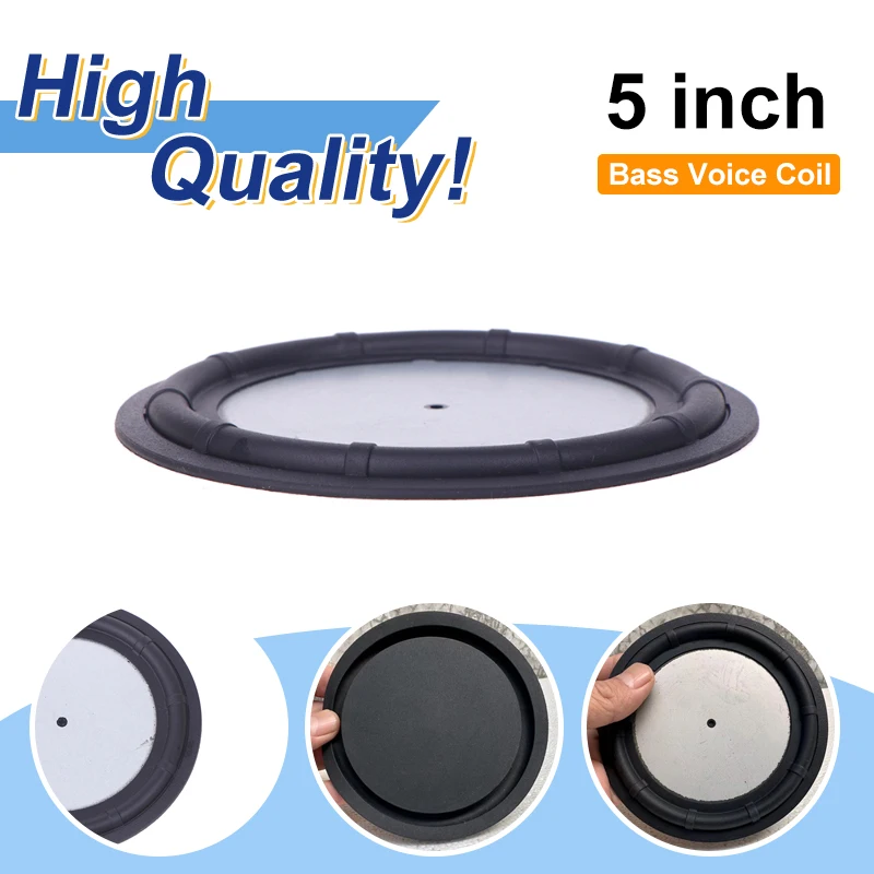 وعاء معدني 5 بوصة عالي الجودة باس مساعدة مكبر الصوت المتكلم السلبي المبرد باس تهتز المتكلم الحجاب الحاجز باس ملف صوتي أسود #1