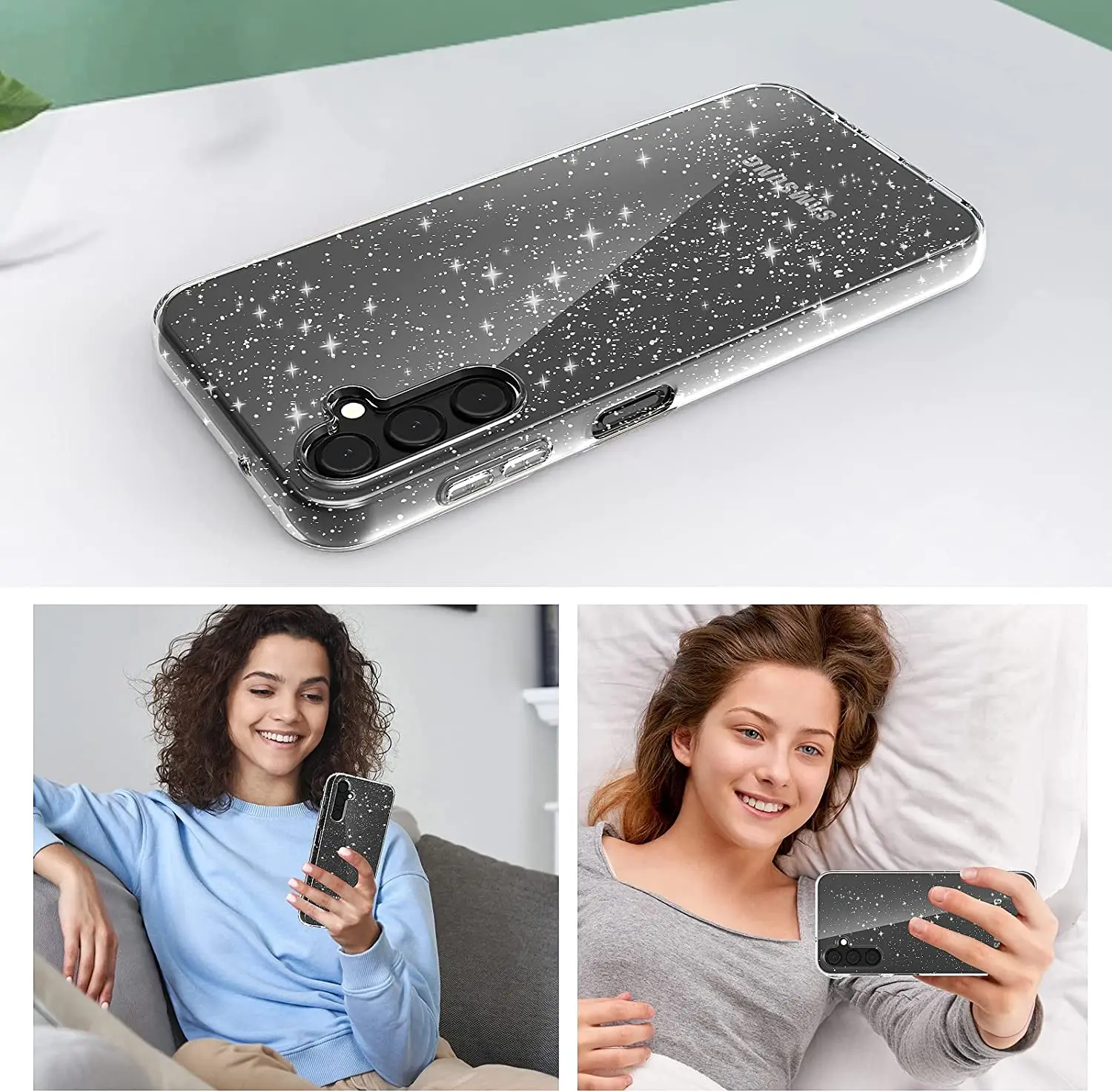 Glitter Case for Samsung Galaxy A55 A35 A14 5G A34 A54 S25 S23 Ultra S24 S22 Plus S21 FE S20 A53 A33 A32 Phone Cover Accessories - náhled 3