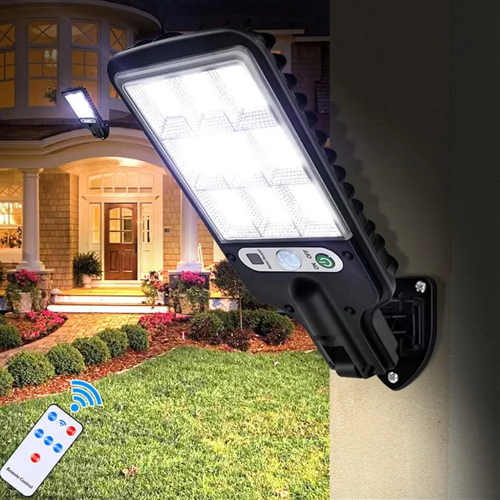 Solar Light Outdoor Street Light Outdoor Solar Garden Lights Cross Border Human Sensing LED Remote Control Wall Hanging