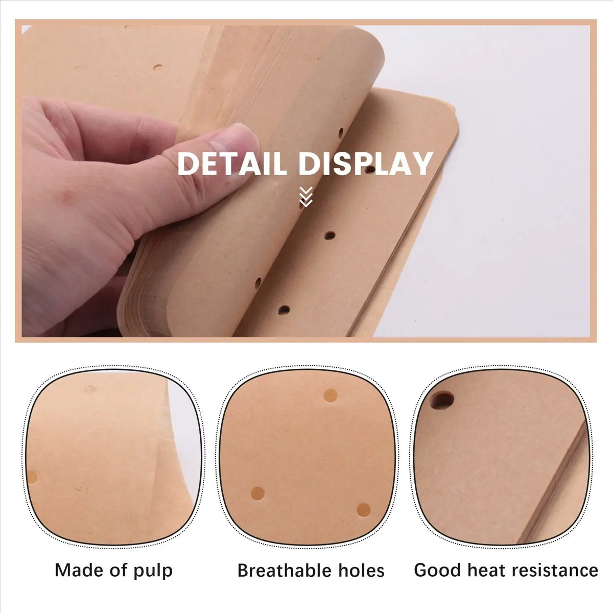 (ˉ﹃ˉ) Air Fryer Parchment Liners,100 Pcs Perforated Square Air Fryer Liners,for Foodi XL 6 in 1 DZ201 Dual Air Fryer