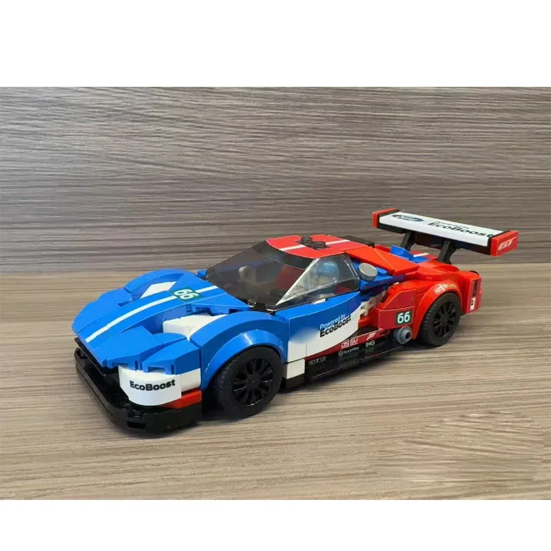 

New GT40 Classic City Sports Car Racing Building Block Model, 373 Parts, Boys' Children Birthday Building Block Toy Gift