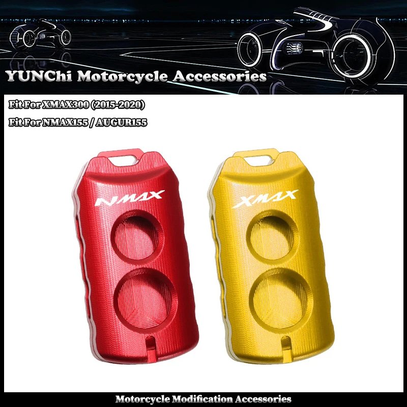 Fit For YAMAHA XMAX300 2015-2020 NMAX155 AUGUR155 X-MAX N-MAX Aluminum Alloy Key Shell Cover Case Protector Motorcycle Parts