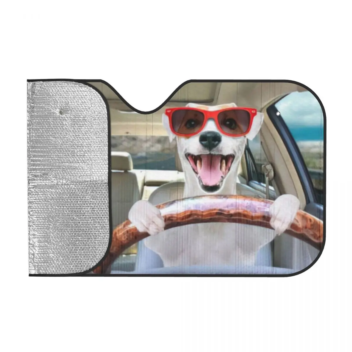 Dog Driving Funny Car Windshield Sunshade Aluminum foil anti ultraviolet sun visor for automobile windshield