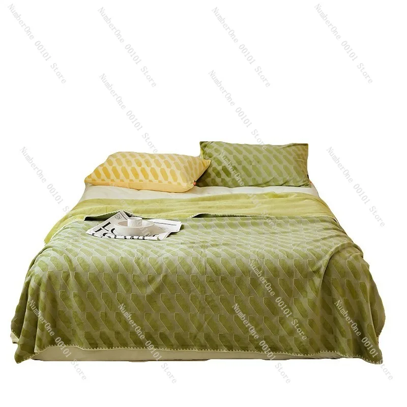 Nordic Minimalist 3D Flower Lamb Fleece Blanket Soft Plush Throw Autumn Winter Office Bedroom Nap Cover 1.5m 2.0m 2.2m Warm Cozy