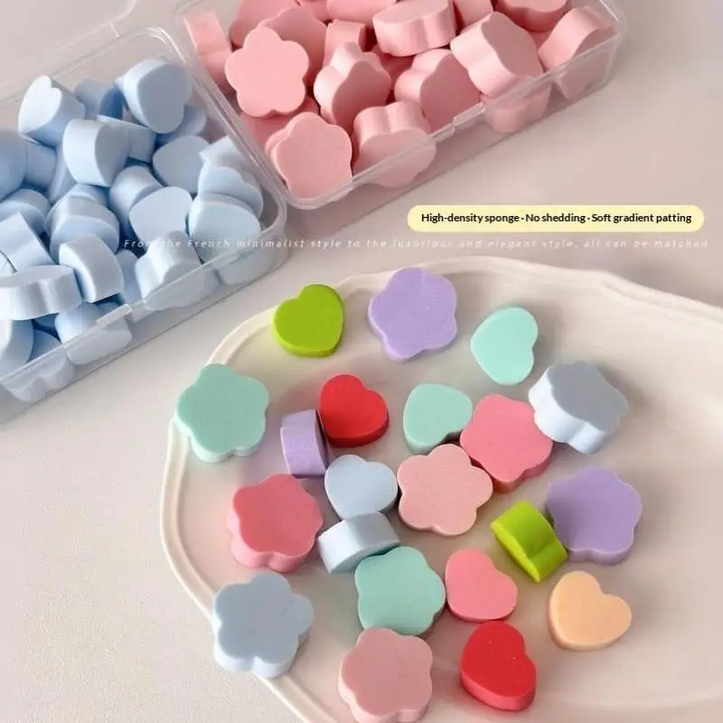 30/50Pcs Manicure Tool Nail Art Sponge Set With Grabbing Pen For DIY Nail Art Gel Polish Brush Glitter Powder Manicure Accessor