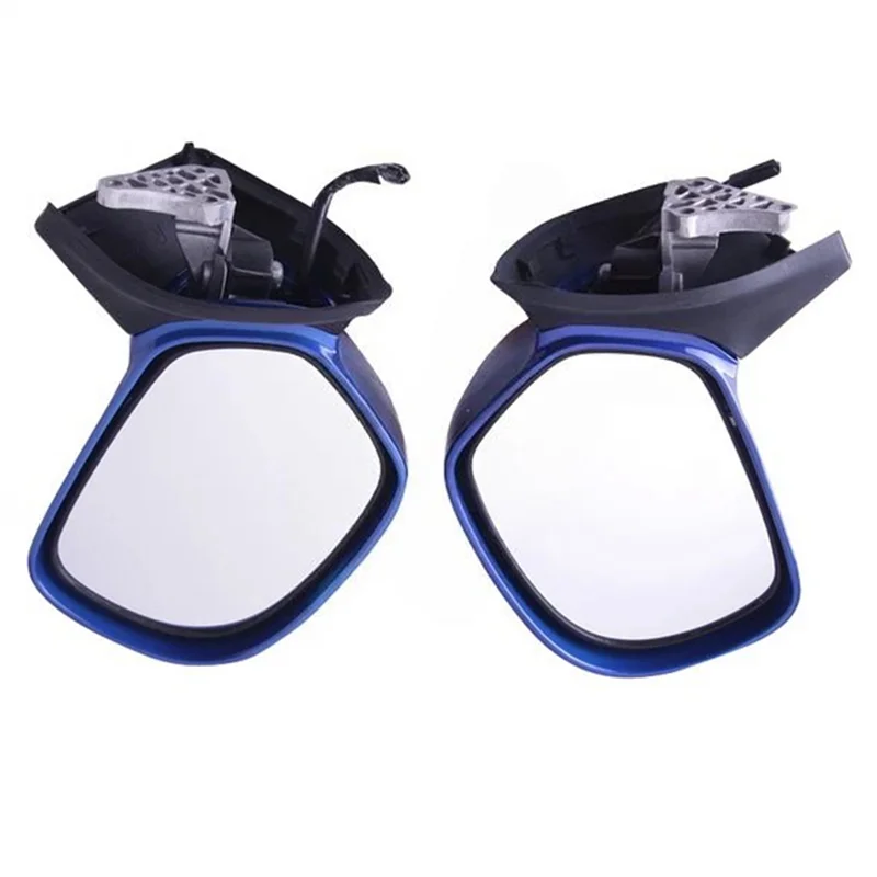 

A90Q-Blue Side Rear View Mirror Yellow Signal Lens 1 Pair For Honda Goldwing GL1800 2001-2017 Reverse Turn Signal Mirror