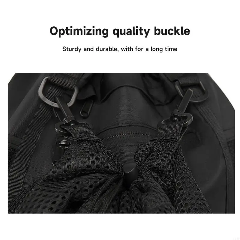 242F Backpack Backpack có thể gập lại túi thể thao Sackpack với túi lưới cầm tay đôi